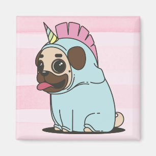 Aimant Unicorn pug