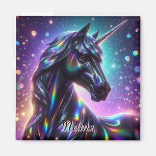 Aimant Unicorne dans un Arrière - plan étincelant