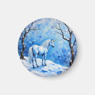 Aimant Unicorne d'hiver