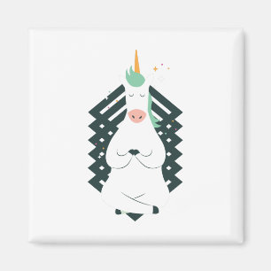 Aimant Unicorne en Pose de Yoga
