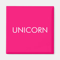 "Unicorne" minimaliste rose chaud fuchsia blanc