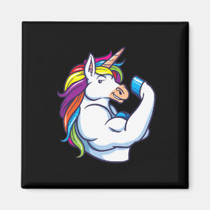 Aimant Unicorne musculaire - Funny Magical Fitness Bodybu