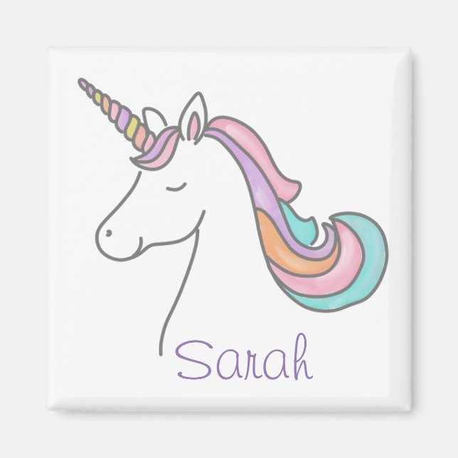 Aimant Unicorne personnalisé (Devant)