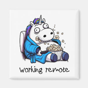 Aimant Unicorne Travailler à distance
