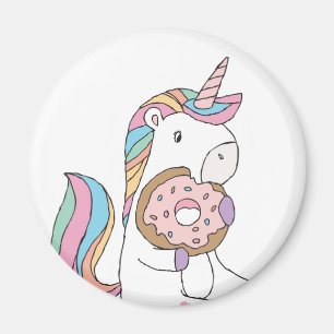 Aimant Unicornes affamées Unicorne colorée Art mignon