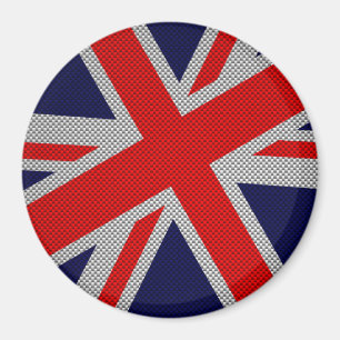 Aimant Union Jack sur l'impression en fibre de carbone