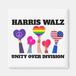 Aimant Unité sur la division Kamala Harris Tim Walz