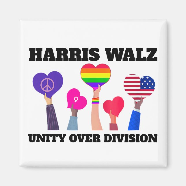 Aimant Unité sur la division Kamala Harris Tim Walz (Devant)