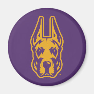 Aimant Université d'Albany Chef de la mascotte Great Dane