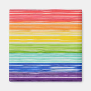 Aimant Untidy rainbow stripes