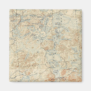 Aimant Upper Saranac Lake Détail de l'ancienne carte topo