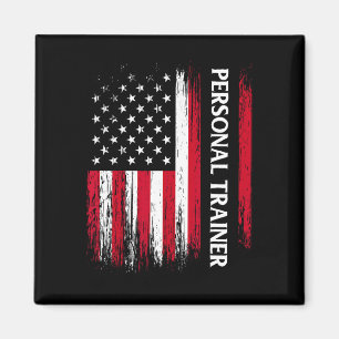 Aimant Us American Flag Personal Trainer Fitness Instruct