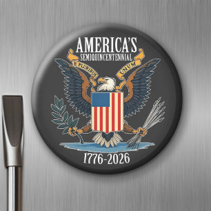 Aimant USA 250 - 1776-2026 - Armoiries de l'aigle Vintage