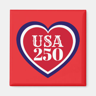 Aimant USA 250e anniversaire patriotique rouge blanc bleu