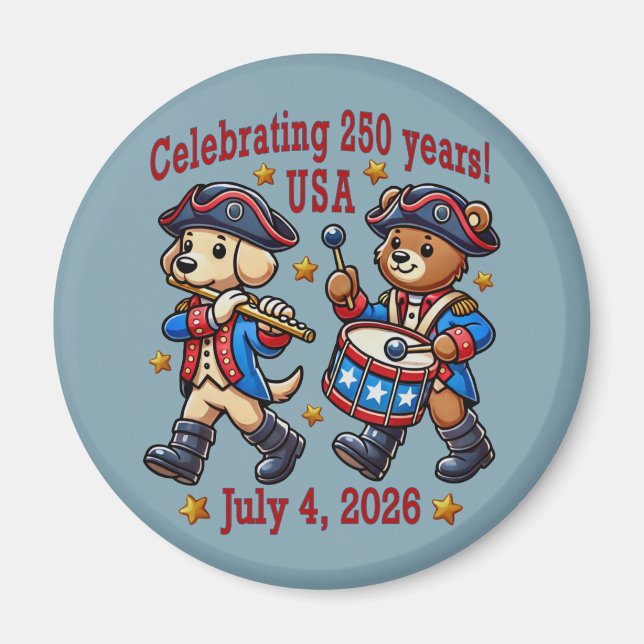 Aimant USA 250th Anniversary Souvenir - Patriotique (Devant)