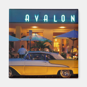 Aimant USA, FL, Miami, South Beach la nuit.