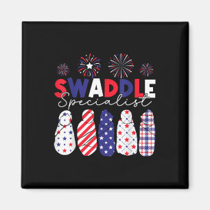 Aimant Usa Patriotique Swaddle Spécialiste Nicu Nurse 4e