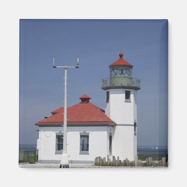 Aimant USA, Washington, Seattle, Alki Point Lighthouse, (Devant)
