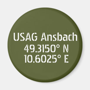 Aimant USAG Ansbach Latitude Longitude
