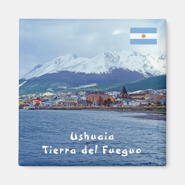 Aimant Ushuaia célèbre - Terre de Feu, Argentine (Devant)