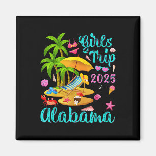 Aimant Vacances d'été à la plage de l'Alabama entre fille