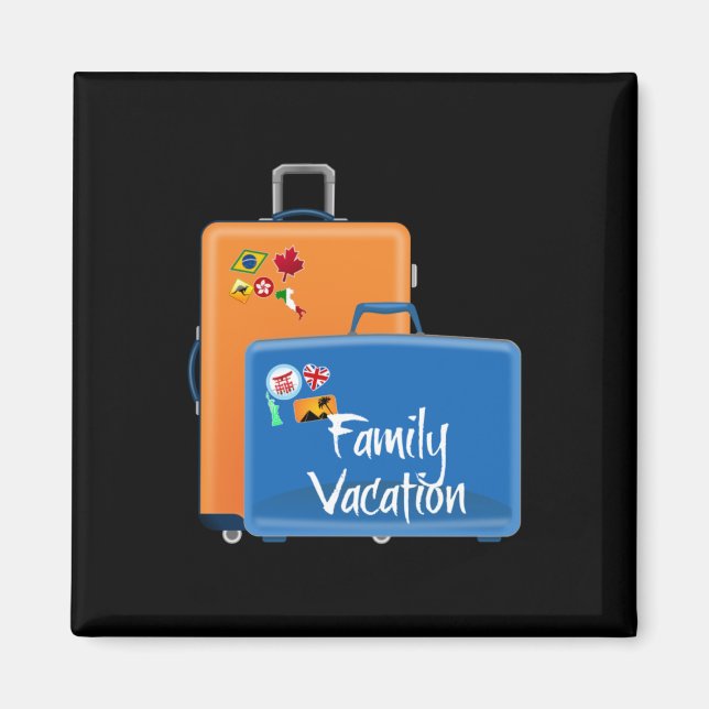 Aimant Vacances en famille (Devant)