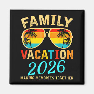 Aimant Vacances en famille 2026 Été tenue de plage assort