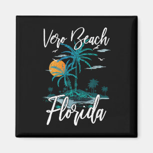 Aimant Vacances en famille Retro Sunset Floride Vero Beac