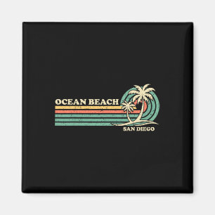Aimant Vacances été rétro vintage San Diego Ocean Beach