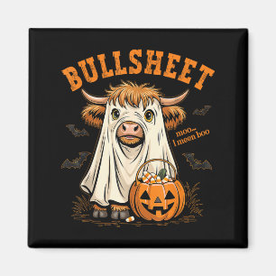 Aimant Vache Écossaise Fantôme Moo Mean Boo Bullsheet