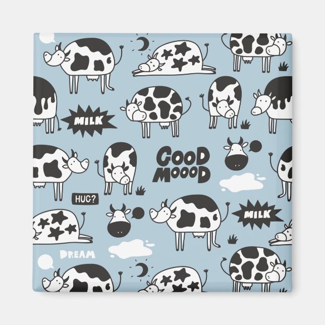 Aimant Vache et lait (Devant)