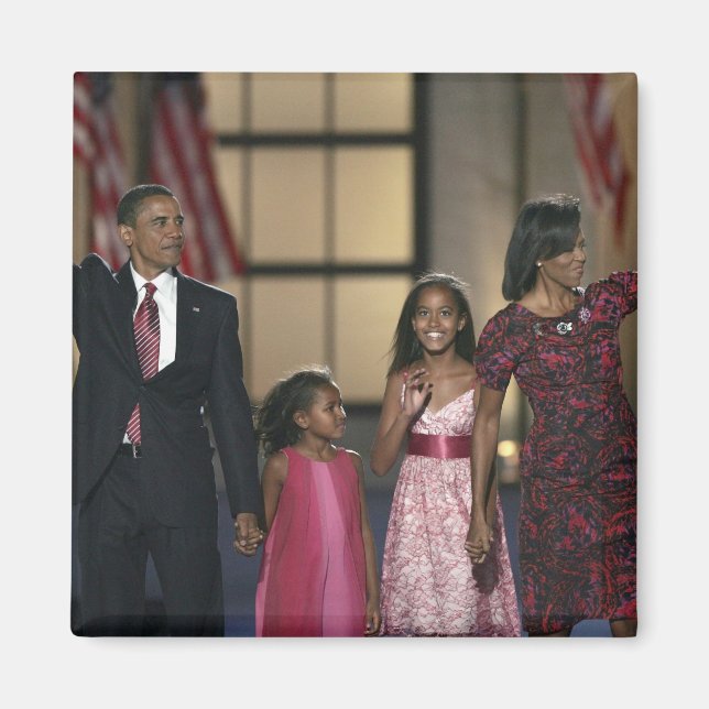 Aimant Vague de la famille Barak Obama à la dernière nuit (Devant)
