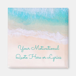 Aimant Vague, Sable, Citation Motivationnelle De Plage