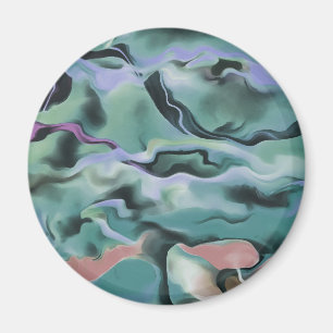 Aimant Vagues En Harmonie Acrylique Pour L'Art Abstrait