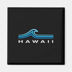 Aimant Vagues Hawaïennes Vintage Hommes Femmes Garçons So