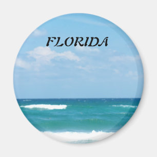 Aimant Vagues turquoise de Floride sous un ciel lumineux