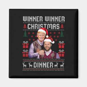Aimant Vainqueur du dîner de Noël Père Noël Trump Vance U