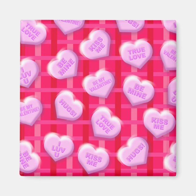 Aimant Valentine Candy Plaid (Devant)