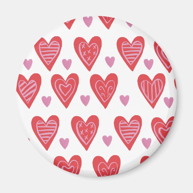 Aimant Valentine Chic Motif (Devant)