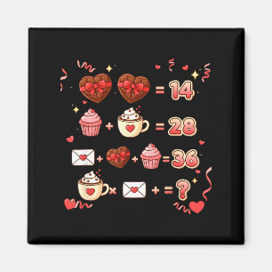 Aimant Valentine Équation de maths drôle 6 7 Six Sept Mèm