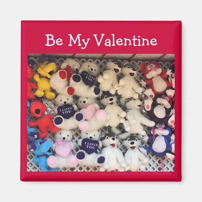 Aimant Valentine I Love You Plush Bears (Devant)