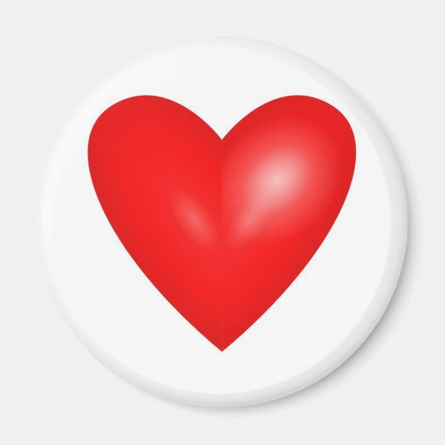 Aimant Valentine Red Heart Mariage (Devant)