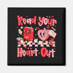 Aimant Valentine Retro Lis ton cœur enseignante fille W