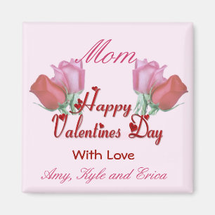 Aimant Valentine Roses - Maman