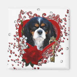 Aimant Valentines - clé à mon coeur - cavalier -