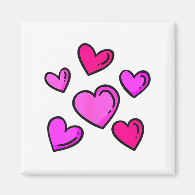 Aimant Valentines Day Hearts Love Graphic  (Devant)