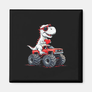 Aimant Valentines Jour Dinosaure Monster Camion Avec Coeu