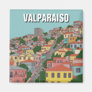 Aimant Valparaiso Chili Art Abstrait