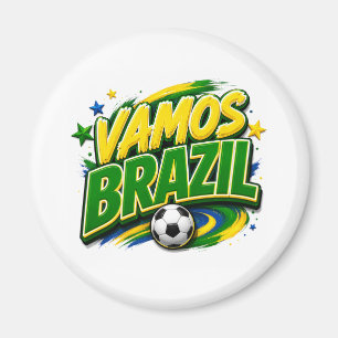 Aimant VAMOS BRÉSIL 2026 Fan Brésilien
