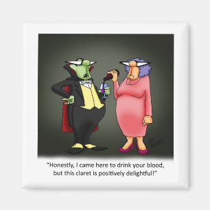 Aimant Vampire Vin Humour